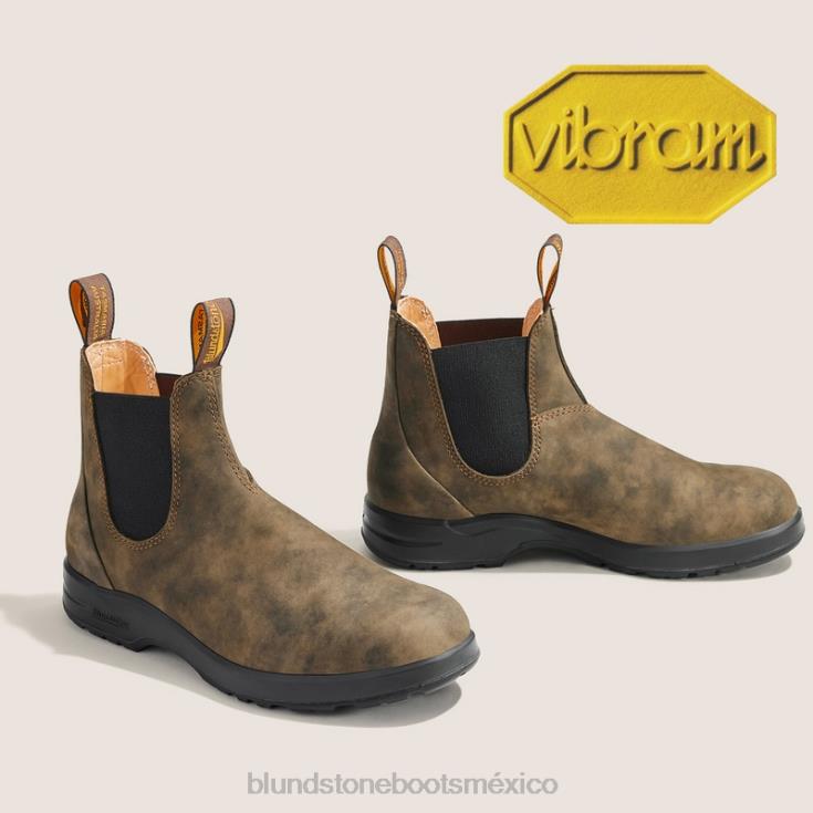 Blundstone Boots 66V0225 Blundstone botas chelsea todoterreno para hombre marrón rústico