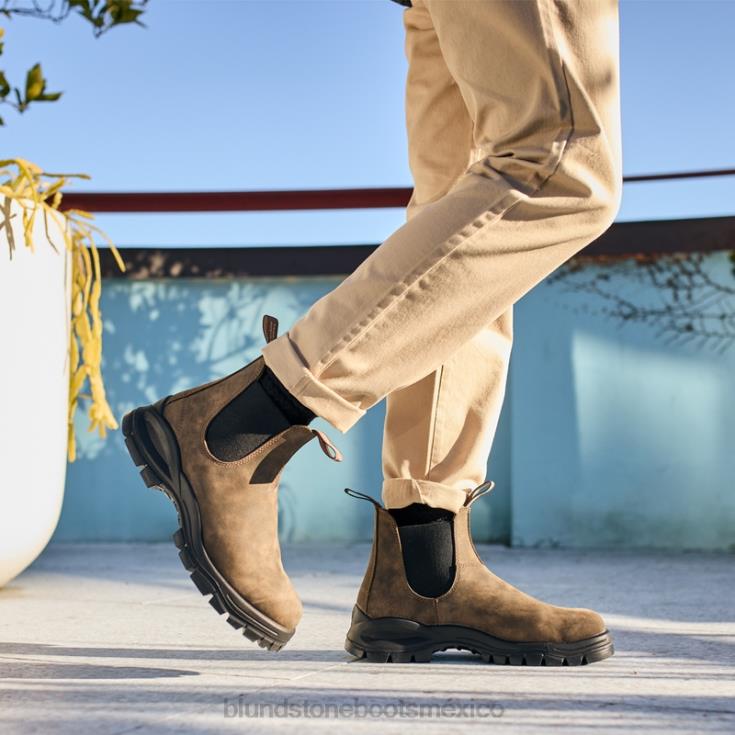 Blundstone Boots México 66V0245 Blundstone botas chelsea con tacos para hombre marrón rústico