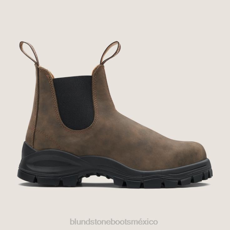 Blundstone Boots 66V02115 Blundstone botas chelsea con tacos para mujer marrón rústico