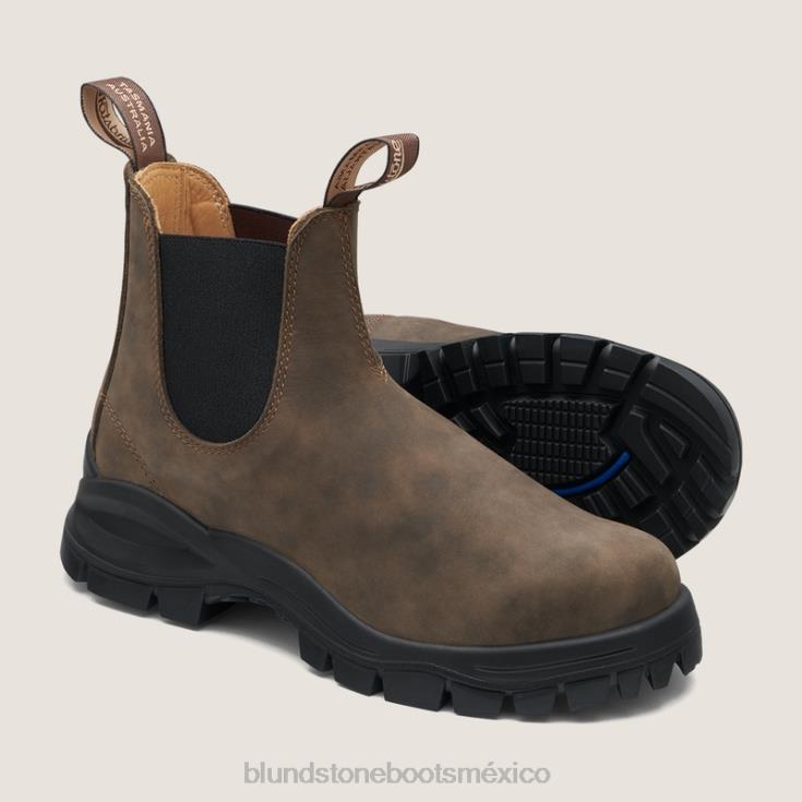 Blundstone Boots 66V02115 Blundstone botas chelsea con tacos para mujer marrón rústico