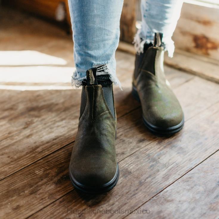 Blundstone Mexico 66V02182 Blundstone botas chelsea originales de mujer ante oliva oscuro