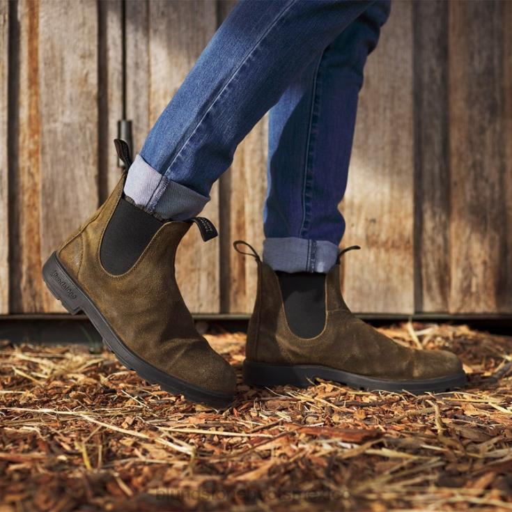 Blundstone Boots 66V0282 Blundstone botas de ante originales de mujer oliva oscuro