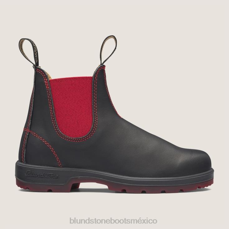 Blundstone Boots 66V02157 Blundstone botas chelsea clásicas juveniles negro/rojo
