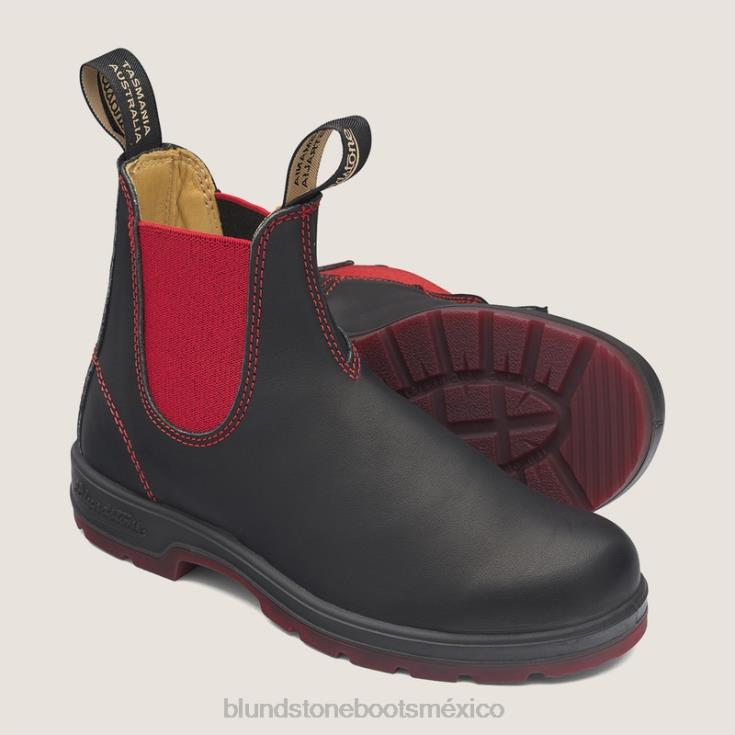 Blundstone Boots 66V02157 Blundstone botas chelsea clásicas juveniles negro/rojo