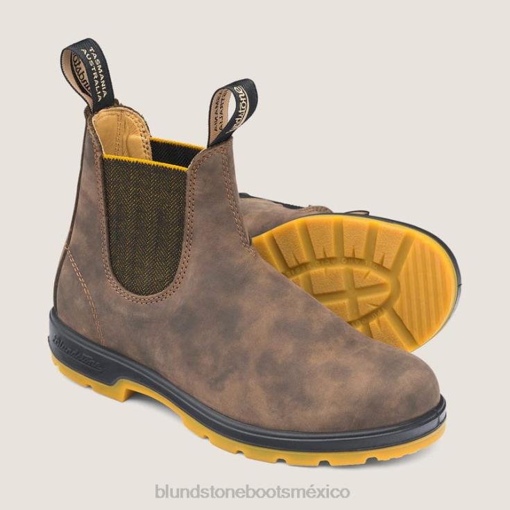 Blundstone Boots México 66V02156 Blundstone botas chelsea clásicas juveniles marrón rústico/mostaza